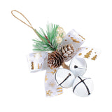 Maxbell Bells Bow Ornament Novelty Craft Christmas Decorations for Holiday Party 3 White