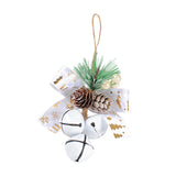 Maxbell Bells Bow Ornament Novelty Craft Christmas Decorations for Holiday Party 3 White