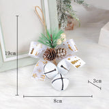 Maxbell Bells Bow Ornament Novelty Craft Christmas Decorations for Holiday Party 3 White