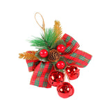 Maxbell Bells Bow Ornament Novelty Craft Christmas Decorations for Holiday Party 3 Red