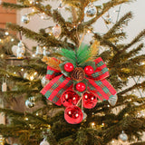 Maxbell Bells Bow Ornament Novelty Craft Christmas Decorations for Holiday Party 3 Red