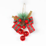 Maxbell Bells Bow Ornament Novelty Craft Christmas Decorations for Holiday Party 3 Red