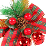 Maxbell Bells Bow Ornament Novelty Craft Christmas Decorations for Holiday Party 3 Red