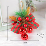 Maxbell Bells Bow Ornament Novelty Craft Christmas Decorations for Holiday Party 3 Red
