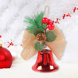 Maxbell Bells Bow Ornament Novelty Craft Christmas Decorations for Holiday Party 1 Red