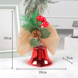 Maxbell Bells Bow Ornament Novelty Craft Christmas Decorations for Holiday Party 1 Red