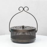 Maxbell Antique Coil Holder Fireproof Hollow Incense Box for Indoor Hiking Home