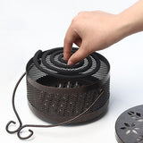 Maxbell Antique Coil Holder Fireproof Hollow Incense Box for Indoor Hiking Home