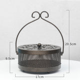 Maxbell Antique Coil Holder Fireproof Hollow Incense Box for Indoor Hiking Home
