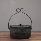 Maxbell Antique Coil Holder Fireproof Hollow Incense Box for Indoor Hiking Home