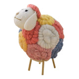 Maxbell Modern Felt Sheep Figurine Animal Statue Sculpture for Living Room Desktop