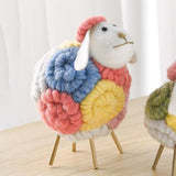 Maxbell Modern Felt Sheep Figurine Animal Statue Sculpture for Living Room Desktop
