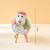 Maxbell Modern Felt Sheep Figurine Animal Statue Sculpture for Living Room Desktop