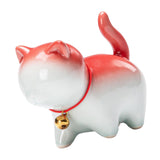Maxbell Cute Kitten Figurines Miniature Tea Table Ornament Small Cat Statue Artwork White Red