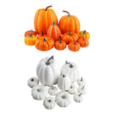Maxbell 12x Vivid Artificial Pumpkins Fall Party Autumn Harvest Props Thanksgiving Yellow