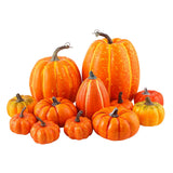Maxbell 12x Vivid Artificial Pumpkins Fall Party Autumn Harvest Props Thanksgiving Yellow