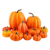 Maxbell 12x Vivid Artificial Pumpkins Fall Party Autumn Harvest Props Thanksgiving Yellow