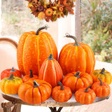Maxbell 12x Vivid Artificial Pumpkins Fall Party Autumn Harvest Props Thanksgiving Yellow