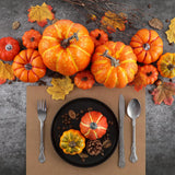 Maxbell 12x Vivid Artificial Pumpkins Fall Party Autumn Harvest Props Thanksgiving Yellow