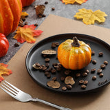 Maxbell 8Pcs Artificial Pumpkins Autumn for Halloween Table Centerpiece Decoration Yellow