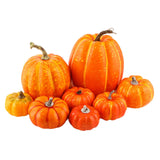 Maxbell 8Pcs Artificial Pumpkins Autumn for Halloween Table Centerpiece Decoration Yellow