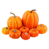 Maxbell 8Pcs Artificial Pumpkins Autumn for Halloween Table Centerpiece Decoration Yellow