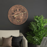 Maxbell 30cm Wall Clock Waterproof with Temperature Display Yard Garden Lawn Bedroom