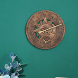 Maxbell 30cm Wall Clock Waterproof with Temperature Display Yard Garden Lawn Bedroom
