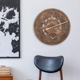 Maxbell 30cm Wall Clock Waterproof with Temperature Display Yard Garden Lawn Bedroom