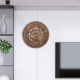 Maxbell 30cm Wall Clock Waterproof with Temperature Display Yard Garden Lawn Bedroom