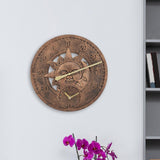 Maxbell 30cm Wall Clock Waterproof with Temperature Display Yard Garden Lawn Bedroom