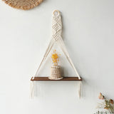 Maxbell Macrame Tapestry Floating Shelves Wall Hanging Shelf Hanger for Headboard