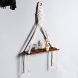 Maxbell Macrame Tapestry Floating Shelves Wall Hanging Shelf Hanger for Headboard