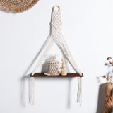 Maxbell Macrame Tapestry Floating Shelves Wall Hanging Shelf Hanger for Headboard