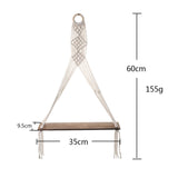 Maxbell Macrame Tapestry Floating Shelves Wall Hanging Shelf Hanger for Headboard