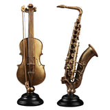 Maxbell Decorative Sax Violin Musical Instrument Showpiece Statue For Home Decor Sax