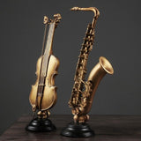 Maxbell Decorative Sax Violin Musical Instrument Showpiece Statue For Home Decor violin