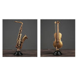Maxbell Decorative Sax Violin Musical Instrument Showpiece Statue For Home Decor violin