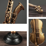 Maxbell Decorative Sax Violin Musical Instrument Showpiece Statue For Home Decor violin