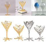 Maxbell Crystal Ball Display Stand Sphere Rack Ornament for Table Photo Props Home Gold 15cm H