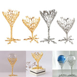Maxbell Crystal Ball Display Stand Sphere Rack Ornament for Table Photo Props Home Gold 15cm H