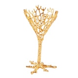 Maxbell Crystal Ball Display Stand Sphere Rack Ornament for Table Photo Props Home Gold 15cm H
