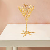 Maxbell Crystal Ball Display Stand Sphere Rack Ornament for Table Photo Props Home Gold 15cm H