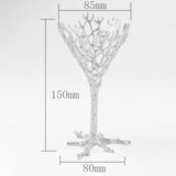 Maxbell Crystal Ball Display Stand Sphere Rack Ornament for Table Photo Props Home Silver 15cm H