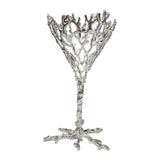 Maxbell Crystal Ball Display Stand Sphere Rack Ornament for Table Photo Props Home Silver 15cm H