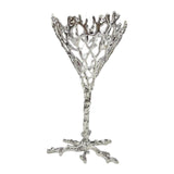 Maxbell Crystal Ball Display Stand Sphere Rack Ornament for Table Photo Props Home Silver 15cm H