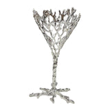 Maxbell Crystal Ball Display Stand Sphere Rack Ornament for Table Photo Props Home Silver 15cm H