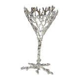 Maxbell Crystal Ball Display Stand Sphere Rack Ornament for Table Photo Props Home Silver 15cm H