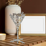 Maxbell Crystal Ball Display Stand Sphere Rack Ornament for Table Photo Props Home Silver 15cm H