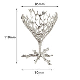 Maxbell Crystal Ball Display Stand Sphere Rack Ornament for Table Photo Props Home Silver 11cm H
